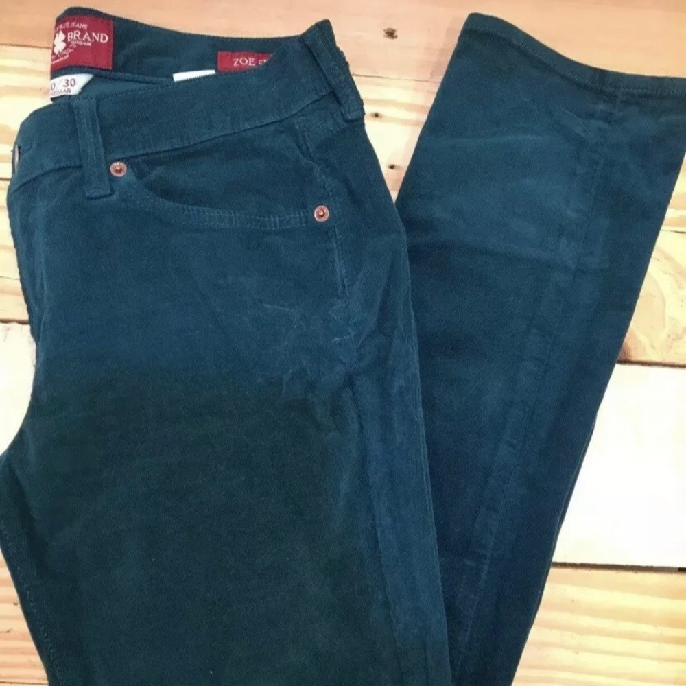 Lucky Brand ZOE Skinny 12/31 Stretch Corduroy Teal